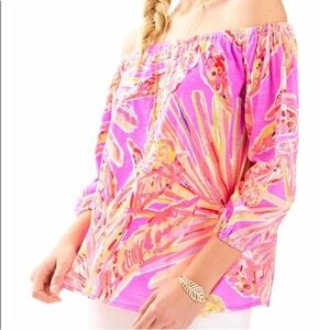 Lilly Pulitzer Enna Knit Top in Amethyst Sunseekers Size XL EUC